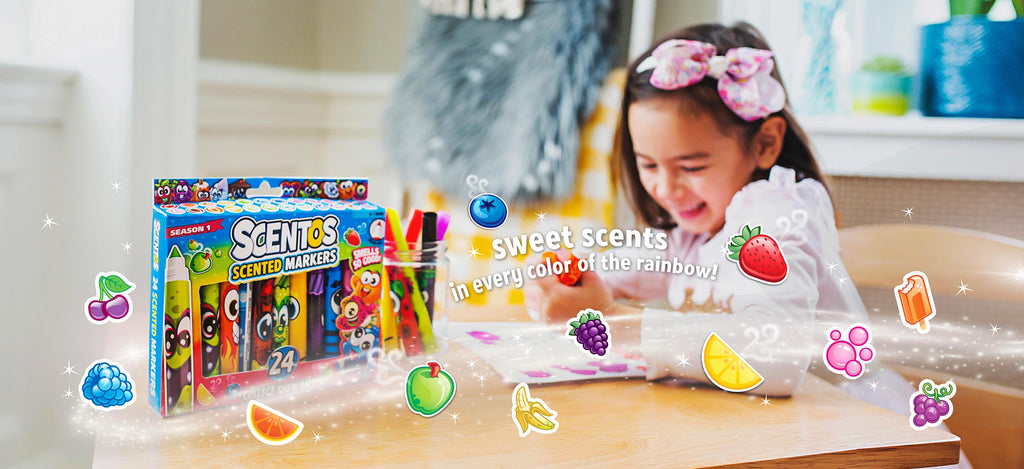 Draw color and create with the Sweet Scents in every color of the rainbow with ShopScentos.com