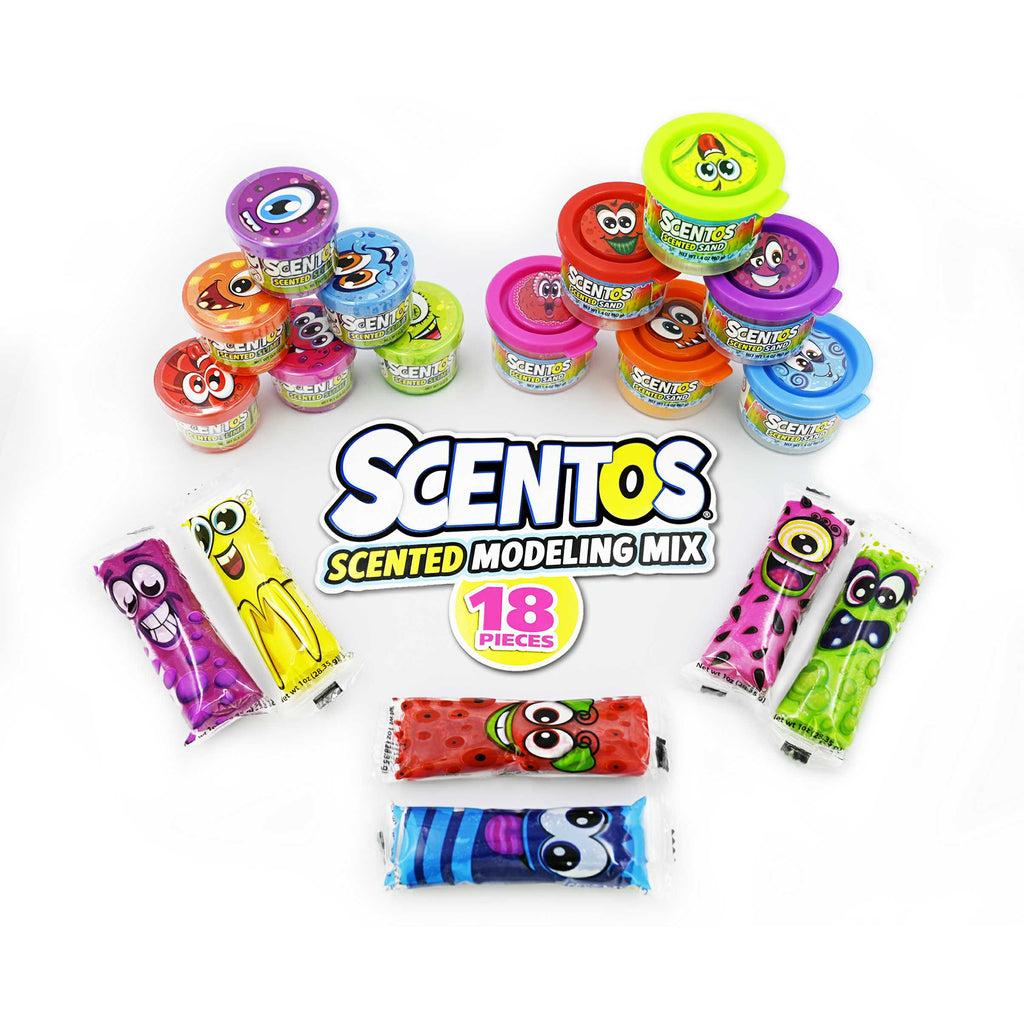 ShopScentos Dough Scentos® Scented 18 Piece Slime, Sand, Dough Value Set
