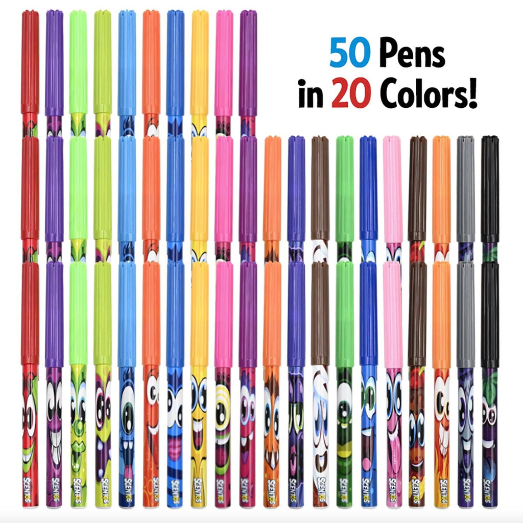 ShopScentos Felt Tip Pen Scentos® Scented Fibre Tip Pens 50 Count Set