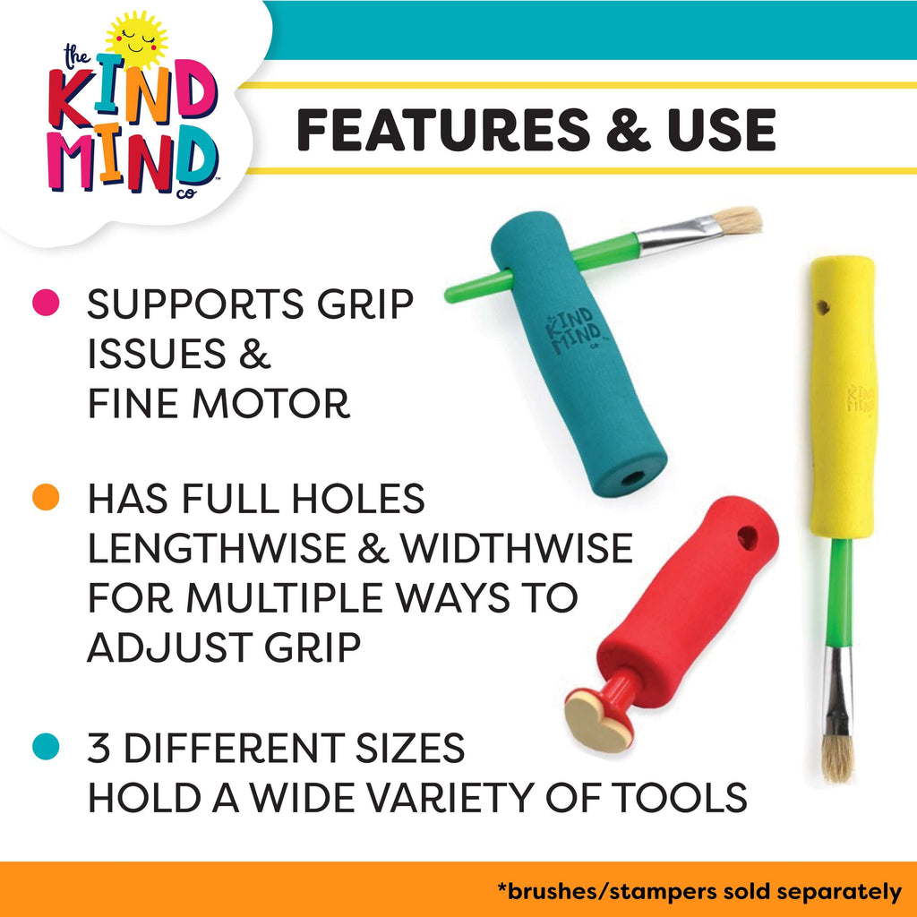 ShopScentos Adaptive Foam Grip Set The Kind Mind Co. - Adaptive Foam Grip Set, Assorted Sizes, 3-pack