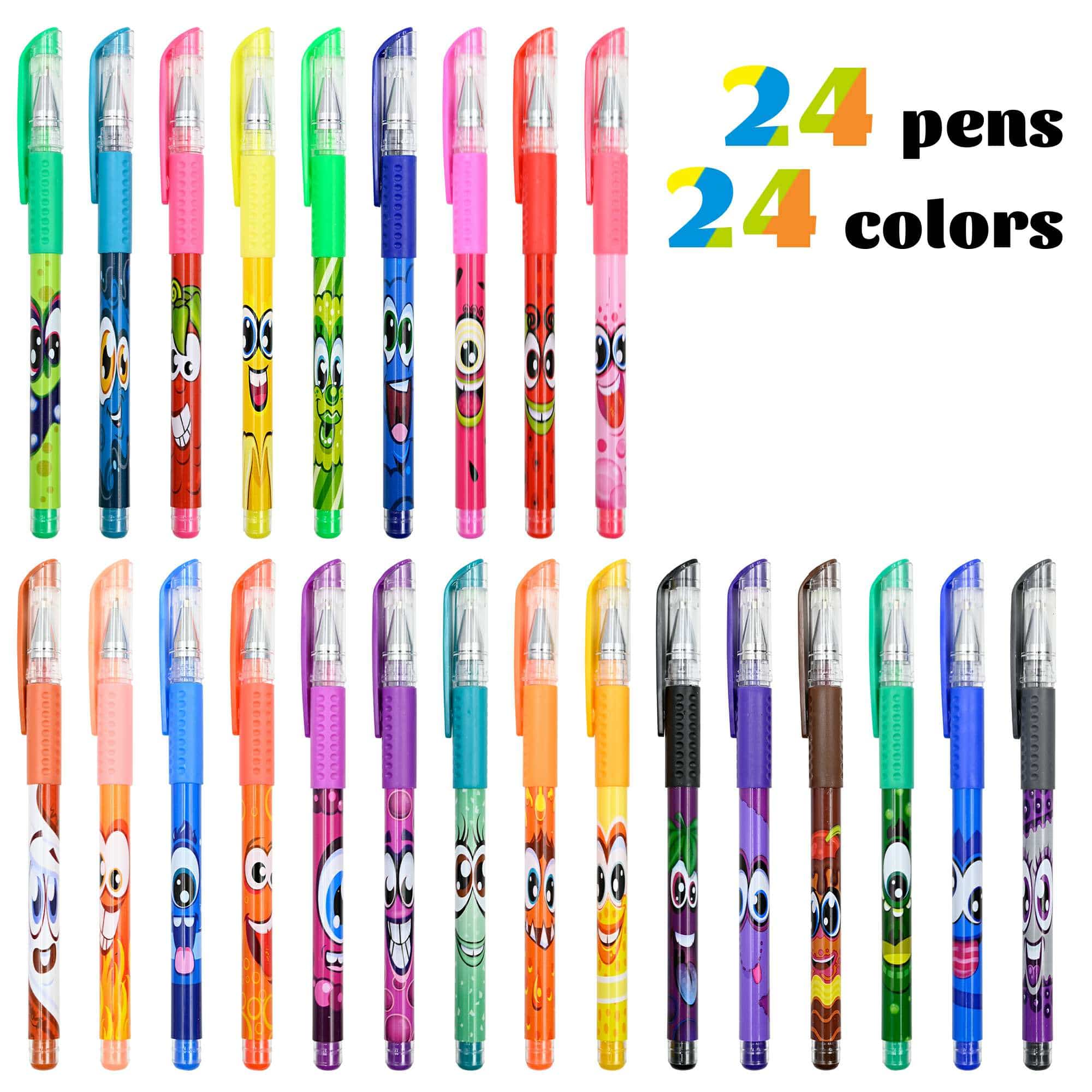 Neon Colour Gel Pens ( Set Of 24 Colours )