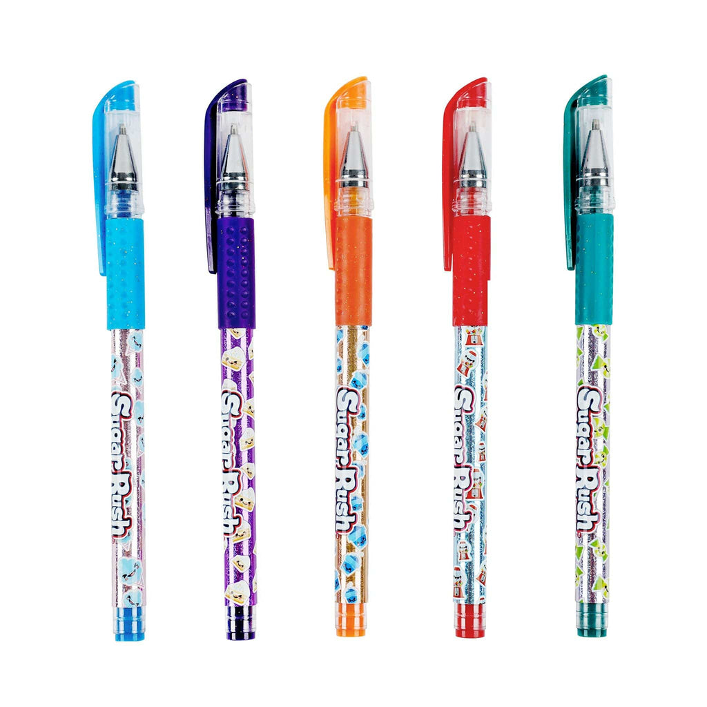ShopScentos Gel Pen Sugar Rush® Scented Glitter Ink Gel Pens 5 Pack Set