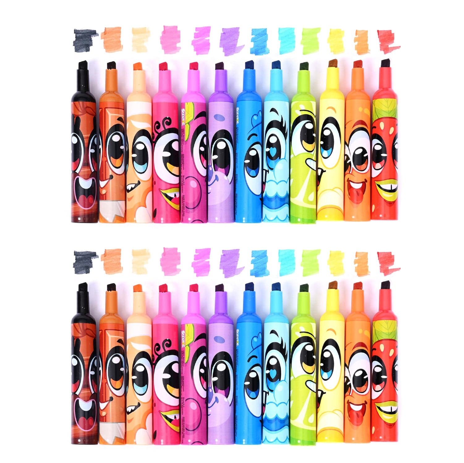 Sento Markers Scentos® Fruit-Scented Chisel-Tip Markers - Brights - 24 Count Set ...