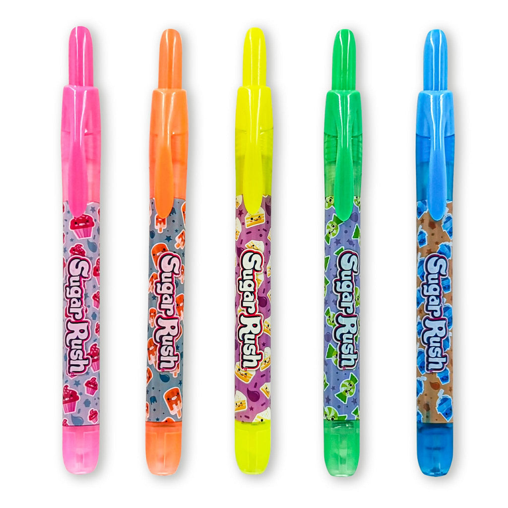  Scentos Scented Gel Pens - 24-Count - Assorted Color Pens for  Kids or Adults in Sugar Rush Candy Scents - Cool Writing & Journaling Gift  Idea : Office Products