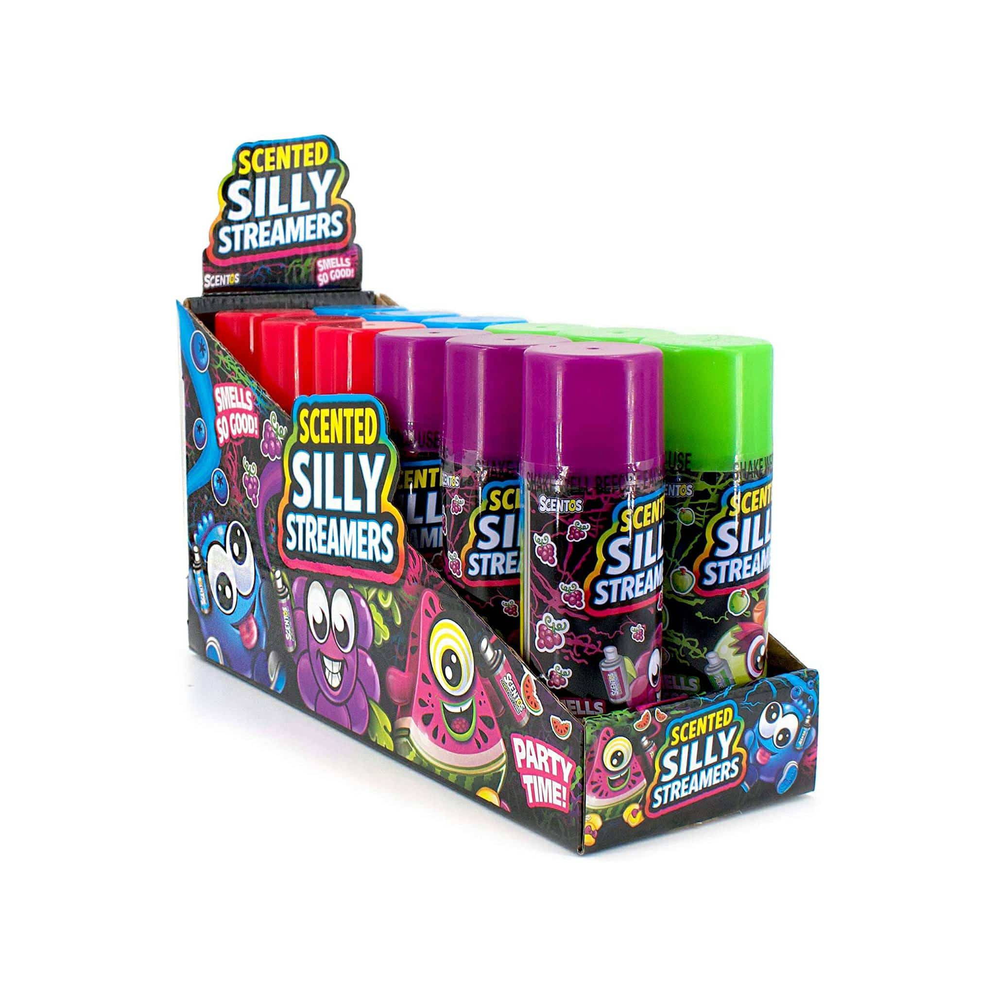 24-Pack Party Streamer Spray String In A Can - Kids Birthday Party Supplies - Christmas & All Occasions