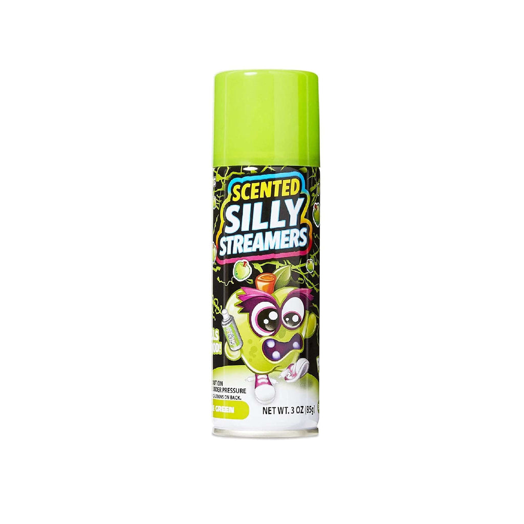 thumbnail interactive-video image 1 of Scentos Scented Silly Streamers – 12-Pack Party String Spray Cans In 4 Colors & Scents 1 of 14