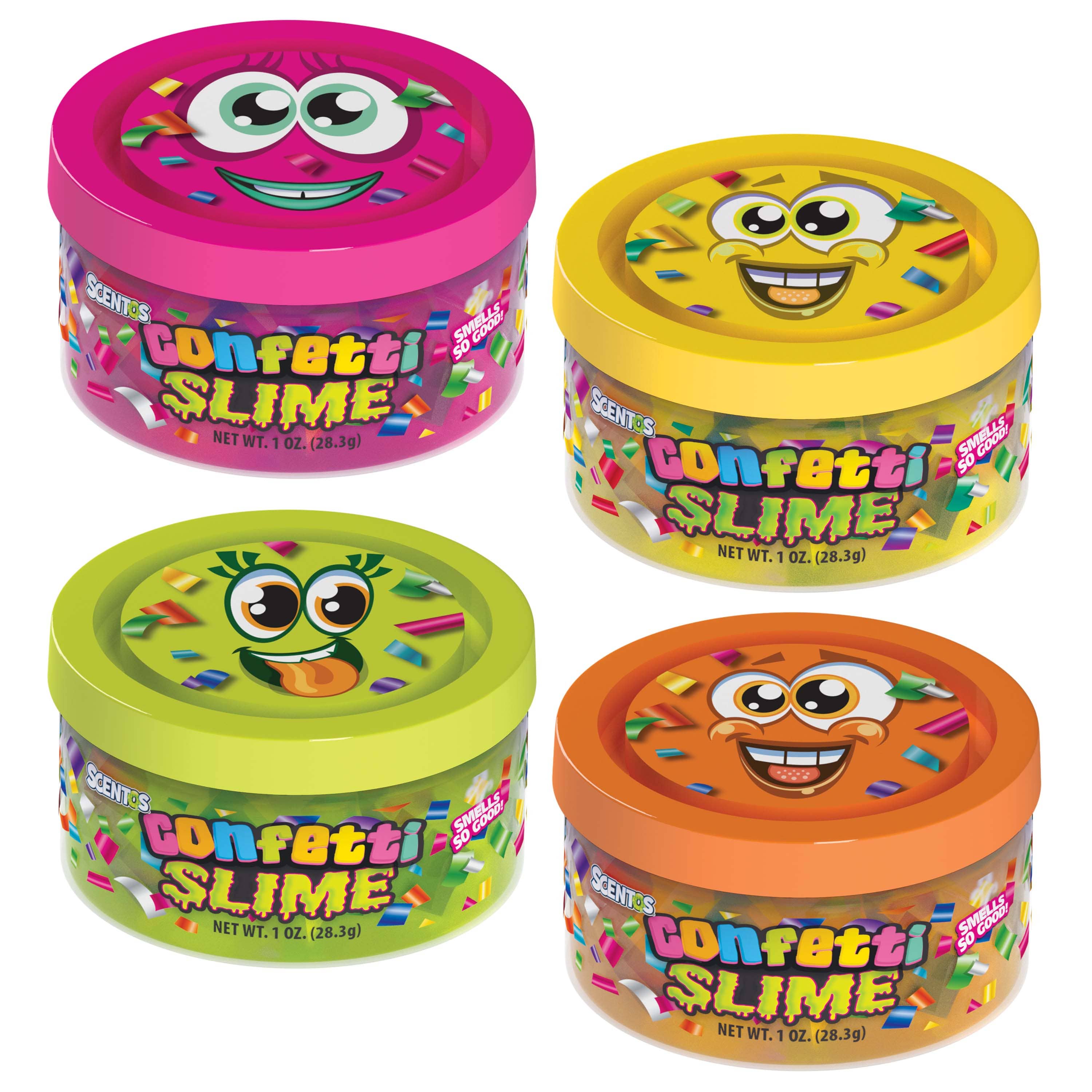 Scentos Scented Confetti Slime 4 Pack Set