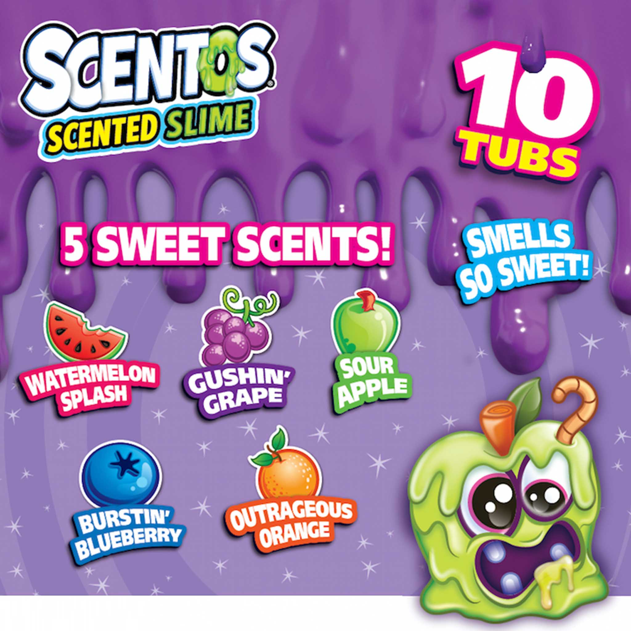 Scentos Scented Slime 10 Pack Slime Tubs
