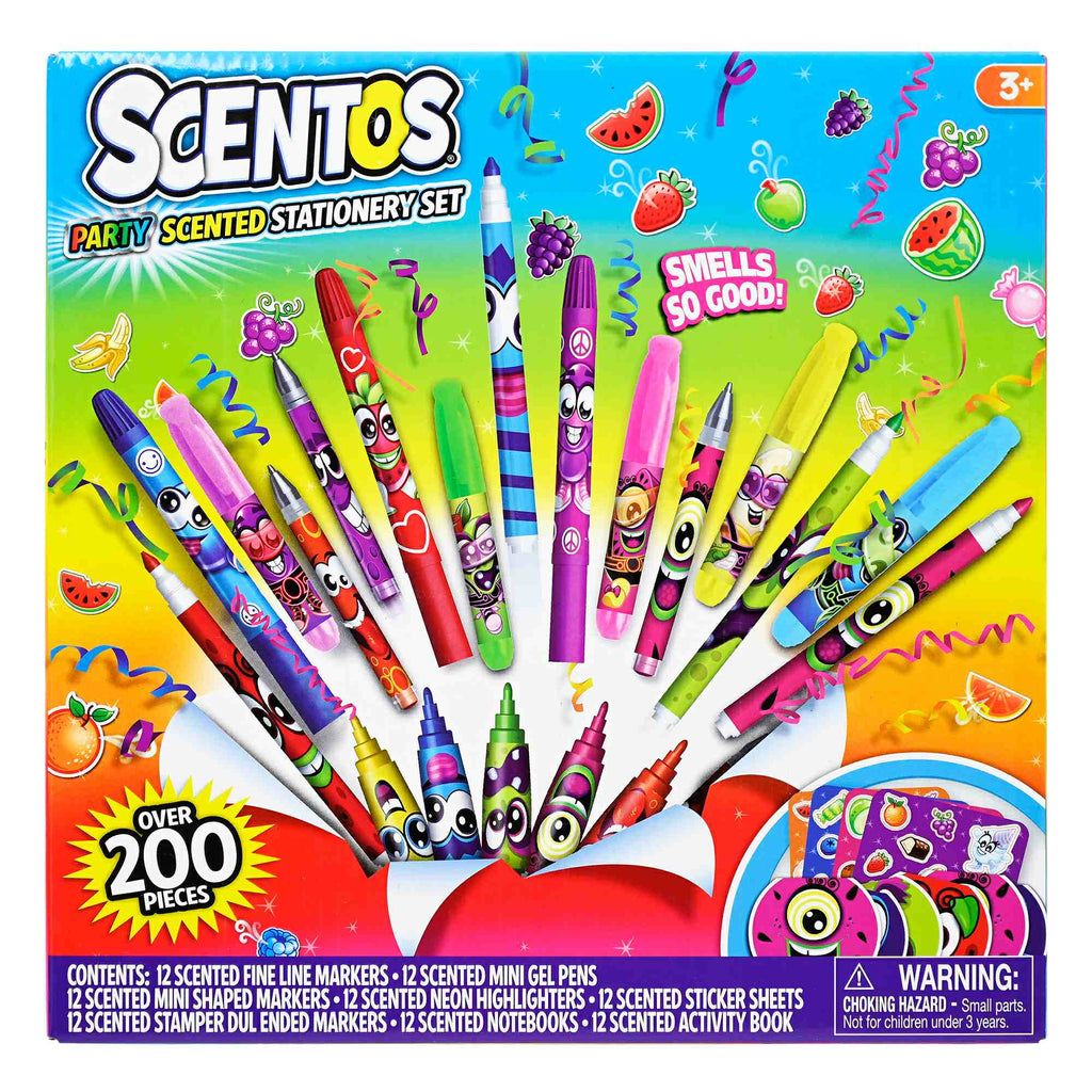 ShopScentos Stationery kit Scentos® Scented 200+ Pieces Party-in-a-Box Stationery Set